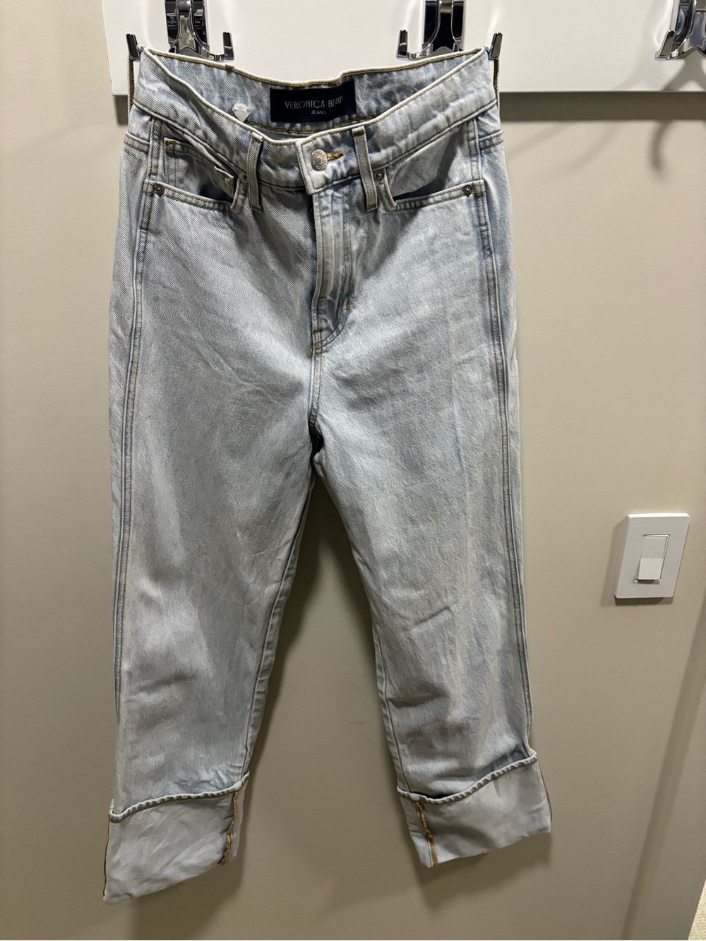 Veronica Beard Light Blue full length cuffed Jeans
